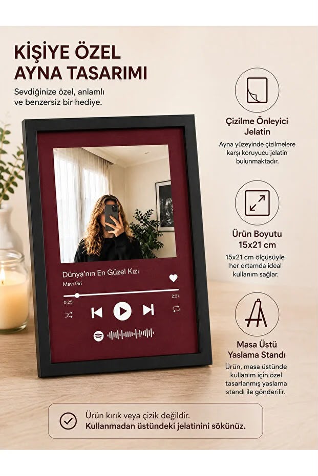 Dünyanın En Güzel Kızı Aynalı Tablo